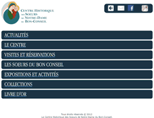 Tablet Screenshot of centrehistoriquesndbc.com